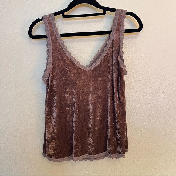 Brown velvet top - Picture 3 of 4